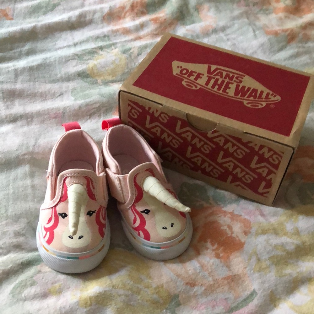 Unicorn Vans Slip Ons size 4 toddler/baby